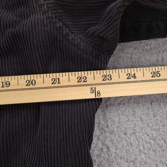 Vintage Levi's Corduroy Shirt Womens Large Black Thick Jacket Grunge 1/4 Zip - Picture 13 of 16